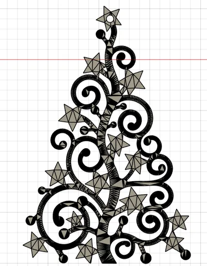 Christmas tree keychain