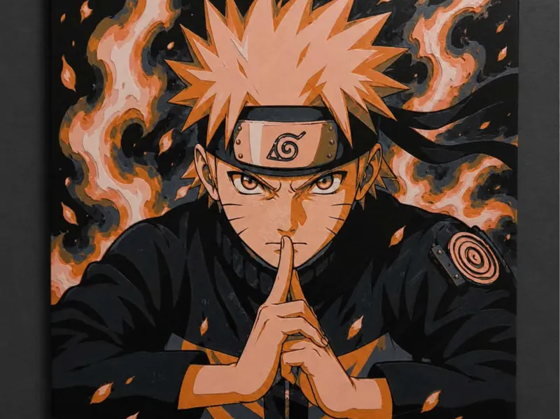 Naruto Uzumaki Hueforge 200mm x 200mm