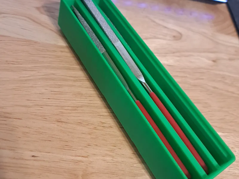 GridFinity 1x4 Box - Mudder 9 pc Diamond File Set