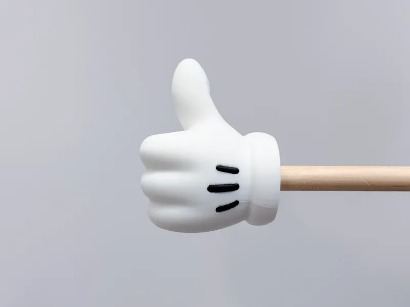 Cartoon Hand Pointer Stick - Thumbs Up