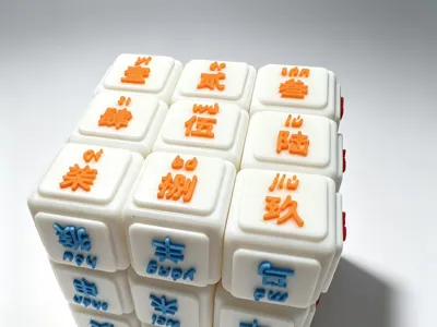 Four Pillars Heavenly Stems and Earthly Branches Enlightenment Rubik's Cube | Children's Traditional Chinese Culture Heavenly Stems and Earthly Branches Early Education 3D Printed Sticker Model | Rubik's Cube Sticker 15x15mm