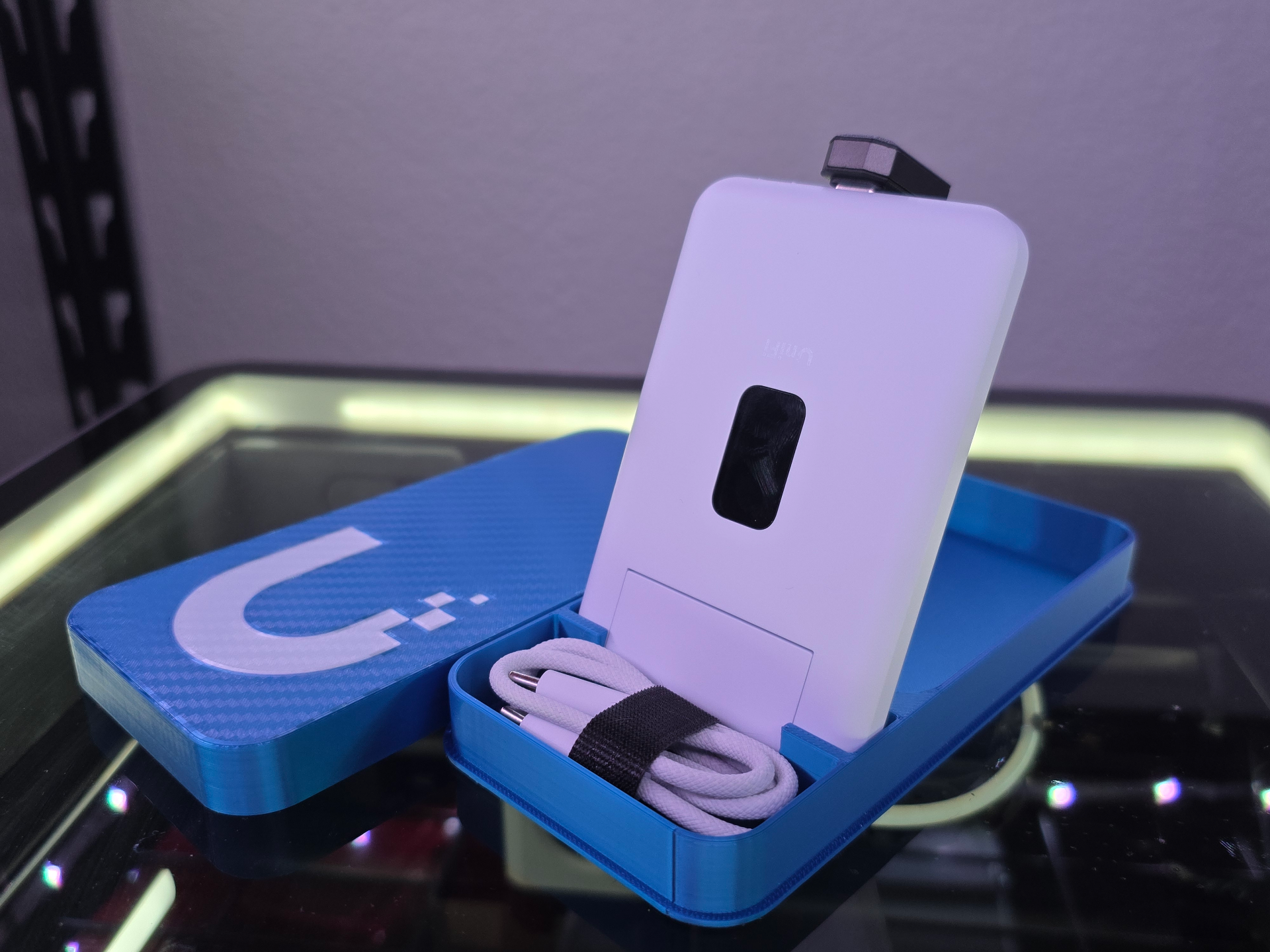 Unifi Travel Router Case with Storage and Stand