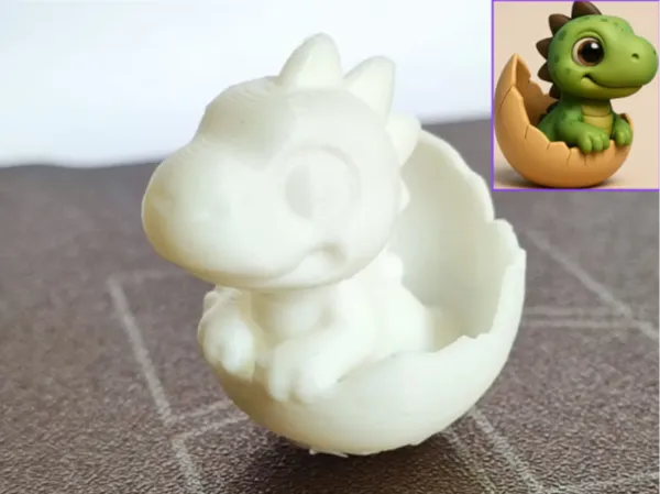 Bébé dinosaure dans son œuf