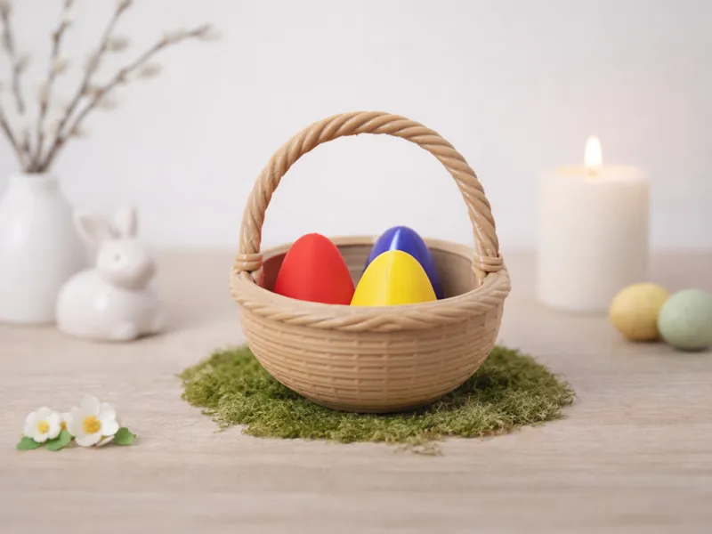 Easter basket with eggs - no AMS required
