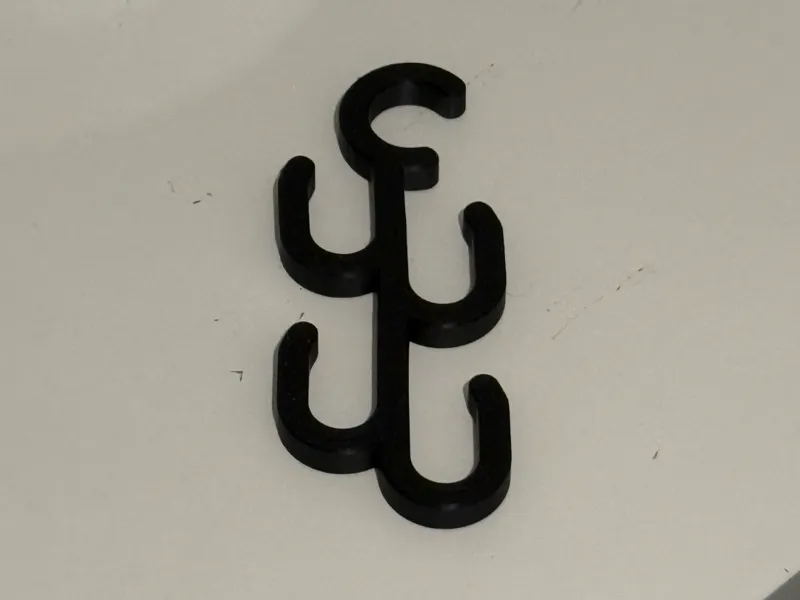 22m Pole Pipe Clip - 4x hook - coat, bags, hoodie