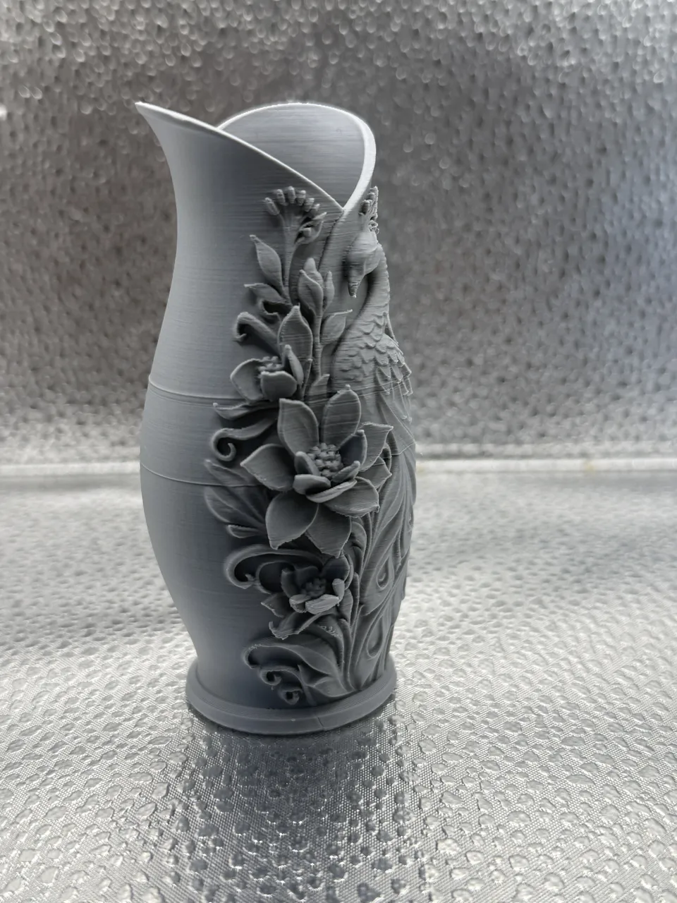 Peacock Floral Vase Deep Blue Elegant Home Decor view 4
