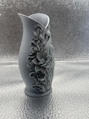 Peacock Floral Vase Deep Blue Elegant Home Decor view 4