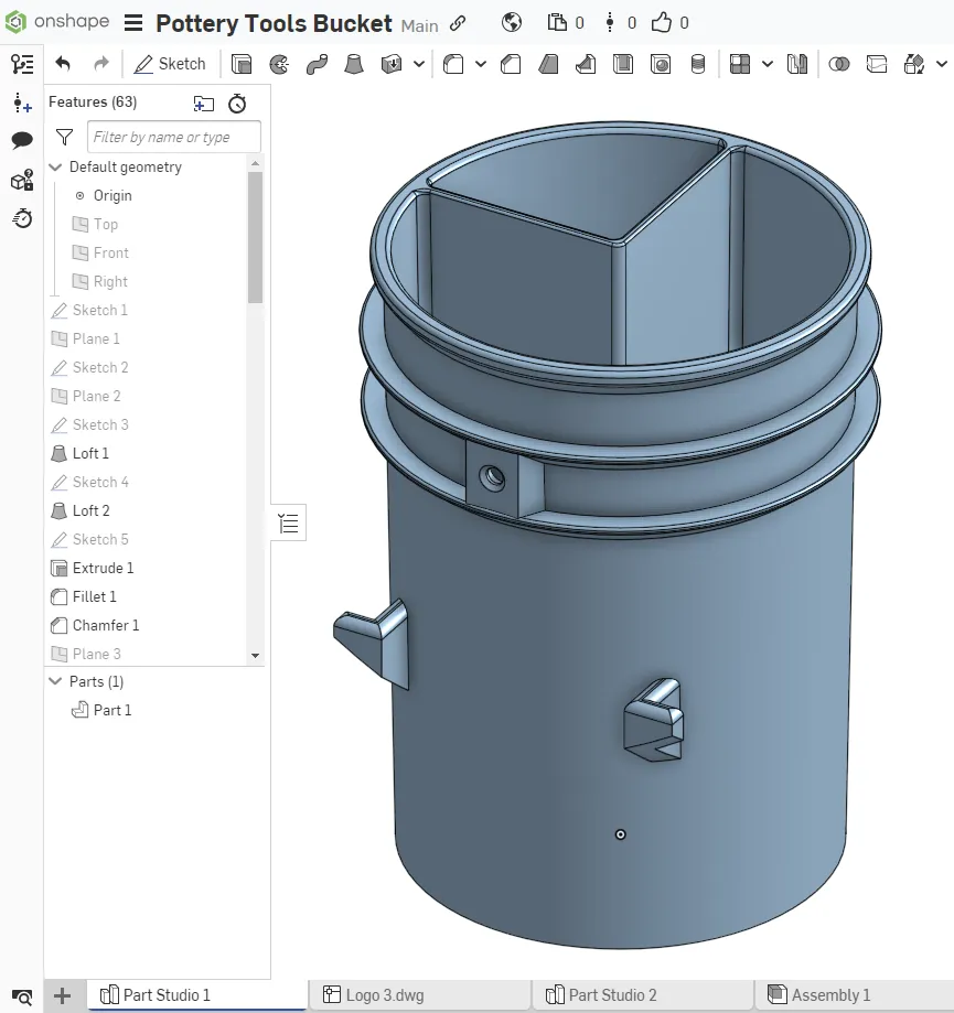 Pottery Tools Mini Bucket - Free 3D Print Model - MakerWorld