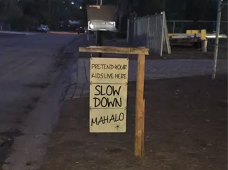 slow down child safety sign 3 piece customizable