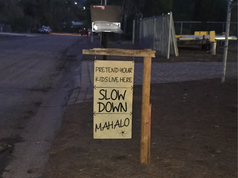 slow down child safety sign 3 piece customizable 