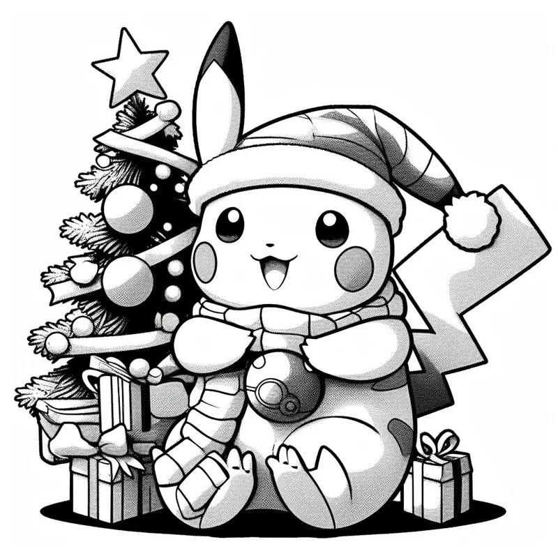 Pikachu Christmas Tree - Hueforge 3 color filament painting
