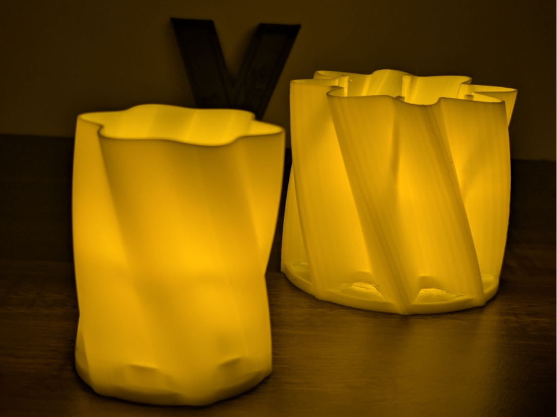 Customisable Tea light Sine wave lampshade