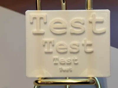 Text Test Print **QUICK PRINT** Build plate test