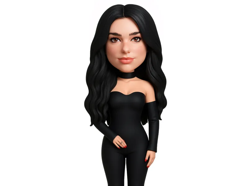 Modern Pop Singer Figur Dua lipa 