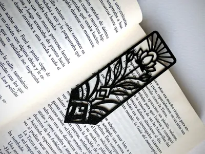 Lotus Bookmark - No Support Required - easy print