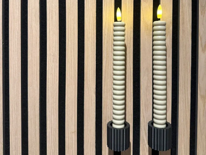 Candle holder acoustic panel