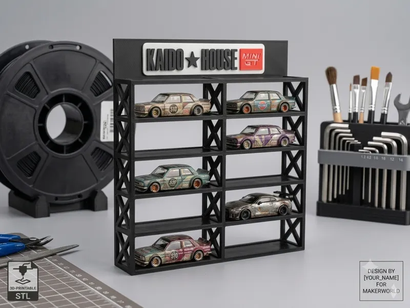 KAIDO HOUSE 1:64 NO AMS display, garage, wall 