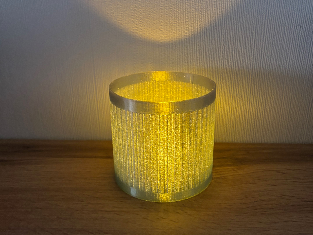 Teelicht Windlicht - Streifendekor - Table Lantern