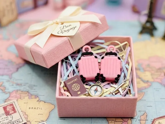 Mini Travel Suitcase Earrings Charm