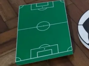 Bandeja decorativa motivo cancha de futbol