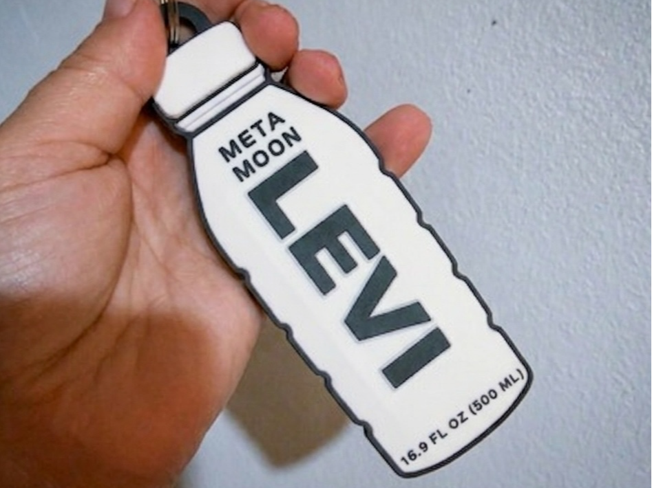 Hydration Bottle Add Your Own Name Keychain 