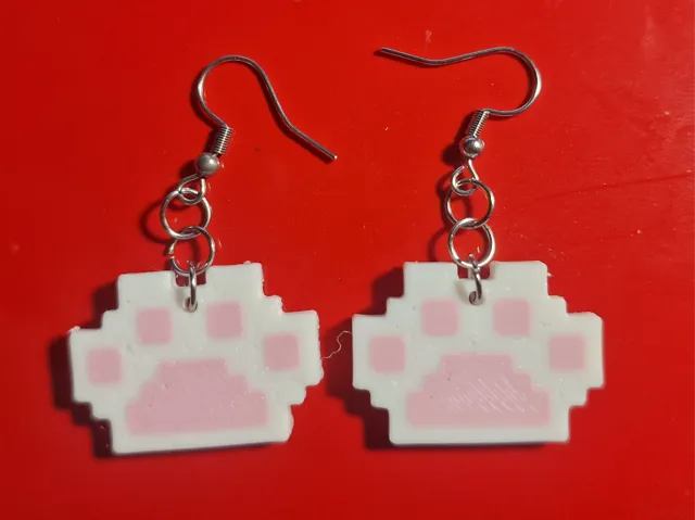 Cat Paw Earrings/Keyring