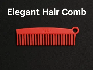 Elegant Hair Comb with Loop and Initials