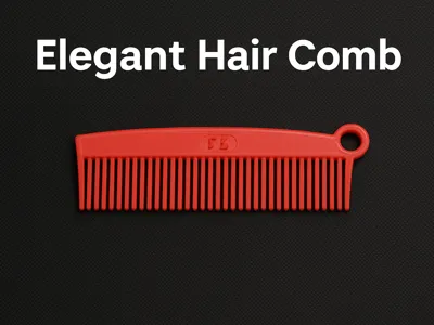 Elegant Hair Comb with Loop and Initials