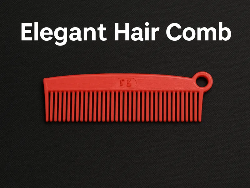 Elegant Hair Comb with Loop and Initials