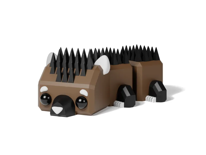 Cute, Flexi Hedgehog (Articulated)