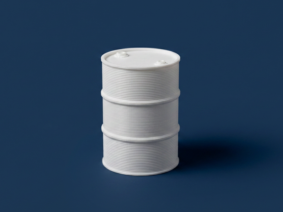 1:12 Scale Barrel 3D Model – Miniature Oil Drum