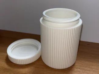 Ribbed Storage Container with Screw Lid