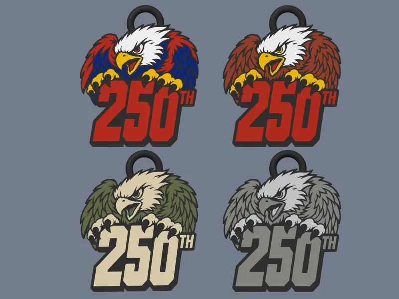 Bald Eagle 250th 4th of July Hype Chain Pendant