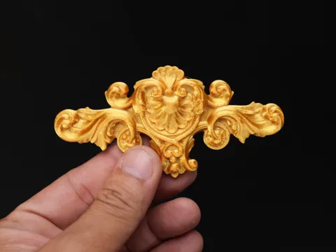 Letrero o emblema decorativo: Baroque Shell Cartouche Classic Scroll Relief — referencia de MakerWorld