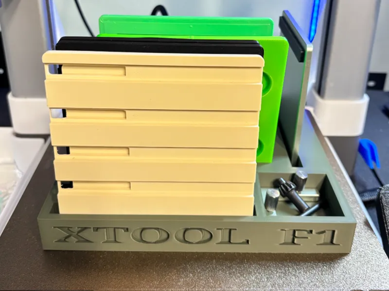 XTOOL F1 plate and jig rack