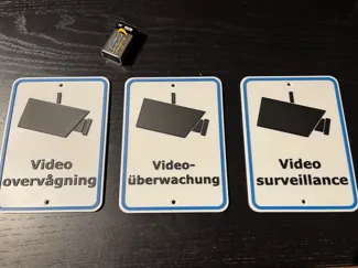 Video overvågning/überwachung/surveillance sign