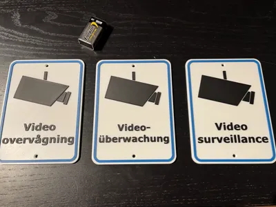 Video overvågning/überwachung/surveillance sign