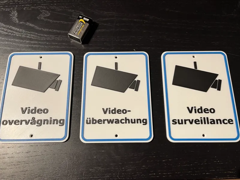 Video overvågning/überwachung/surveillance sign