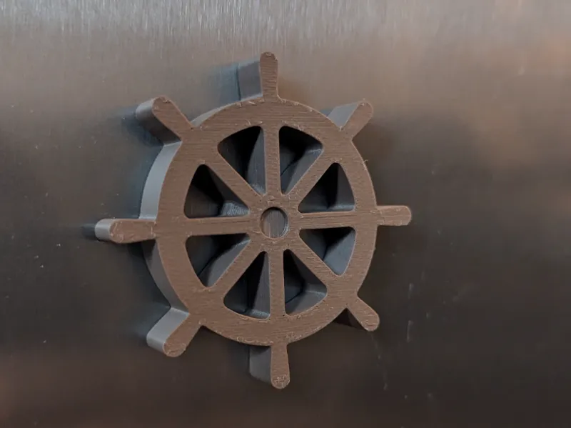 Ship's Wheel Fridge Magnet