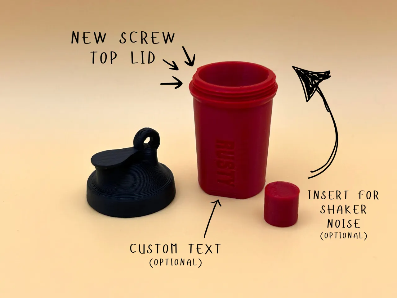 Protein Shaker - Fidget Keychain V2 view 2