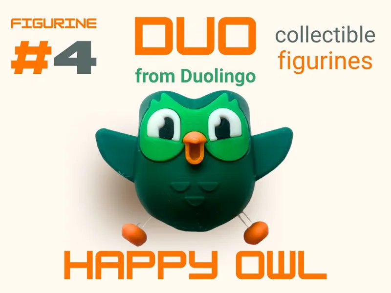 Duolingo Owl Happy Duo Minifigure