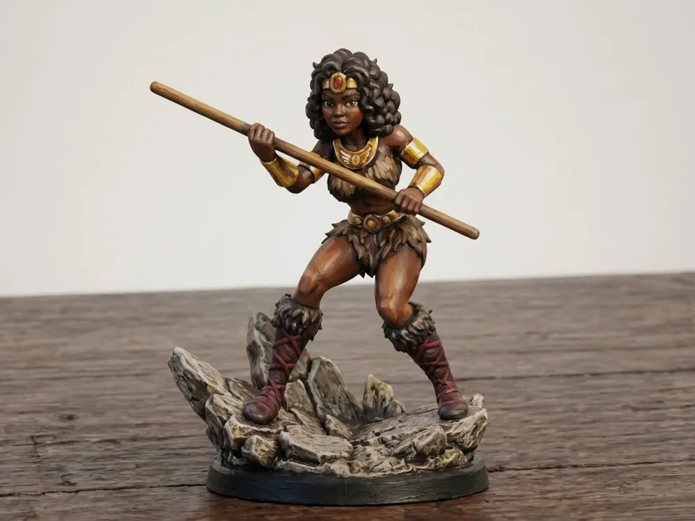 Modelo para impresión 3D: Diana - A Acrobata (D&D) - Caverna do Dragão. Referencia del modelo original.
