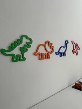 Letrero o emblema decorativo: Dino Line Art Set – Minimalist Kids Room Decor — vista de referencia 3