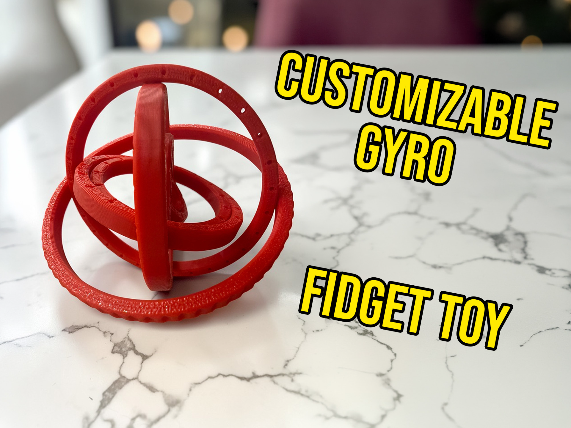 Customizable Gyro Fidget Ring | PIP | No Support