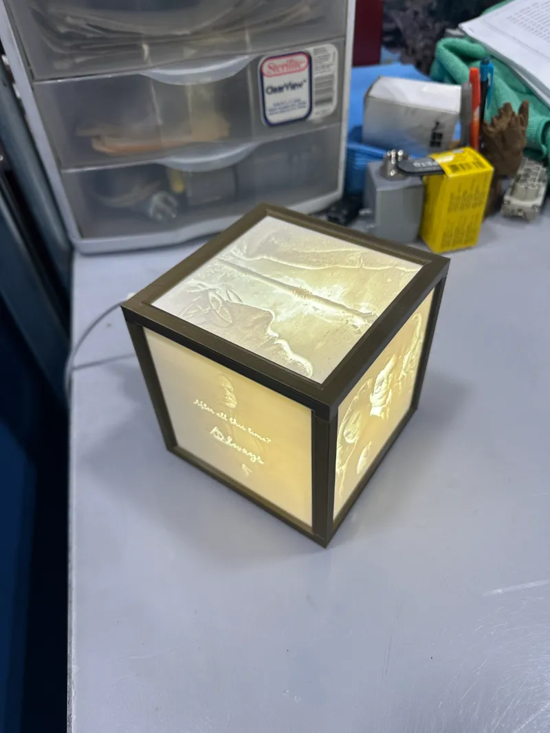 Lithopane Box with removable photos