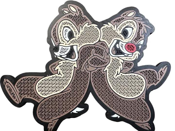 Letrero o emblema decorativo: Chip and Dale | Pin Board Display. Referencia del modelo original.