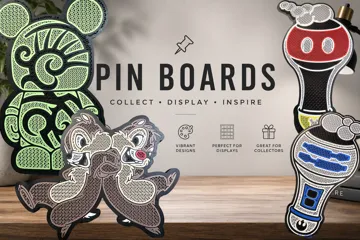 Letrero o emblema decorativo: Chip and Dale | Pin Board Display — vista de referencia 4