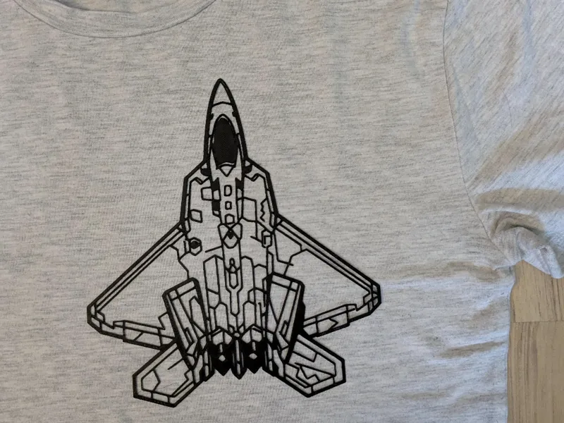 Shirt Print - Aircraft (F22 Raptor like)