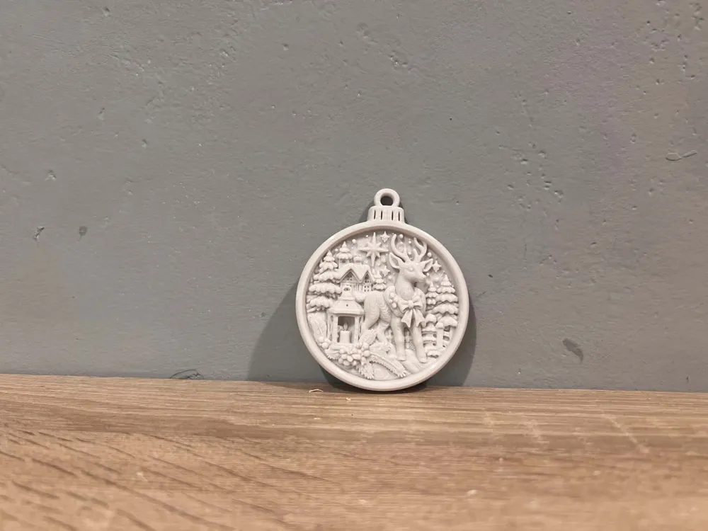 Christmas Reindeer Ornament - Free 3D Print Model - MakerWorld
