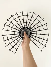 Plus(Split Snap-Fit Version) Spider Web Folding Fan